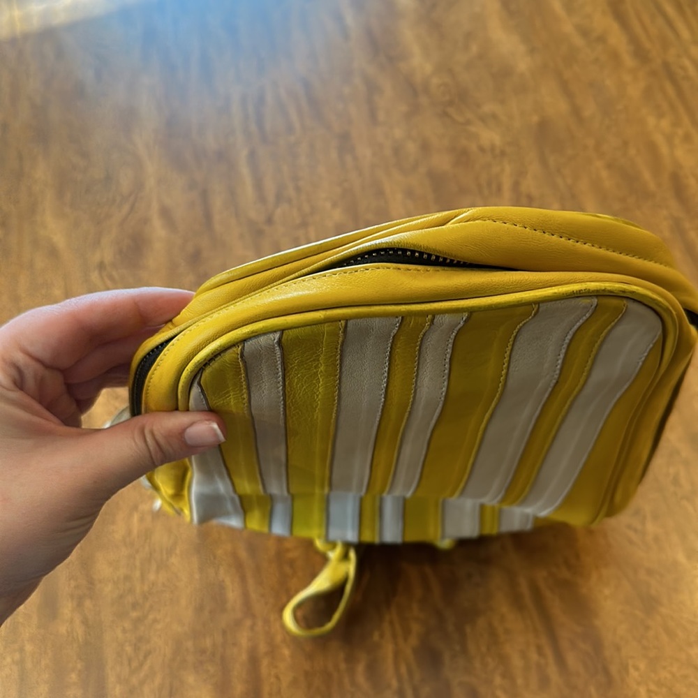 Cleobella Mini Yellow Strip Backpack - Picture 11 of 13